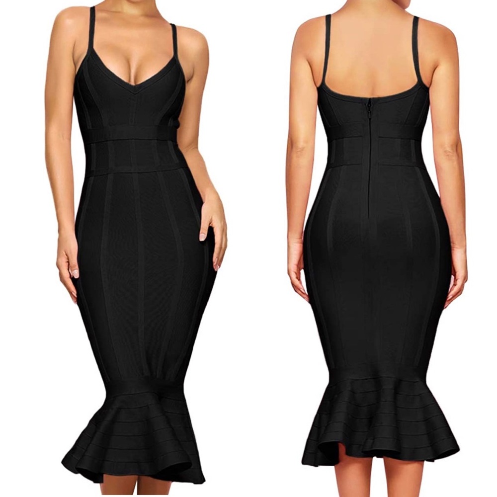 Black Bandage MIDI Dress